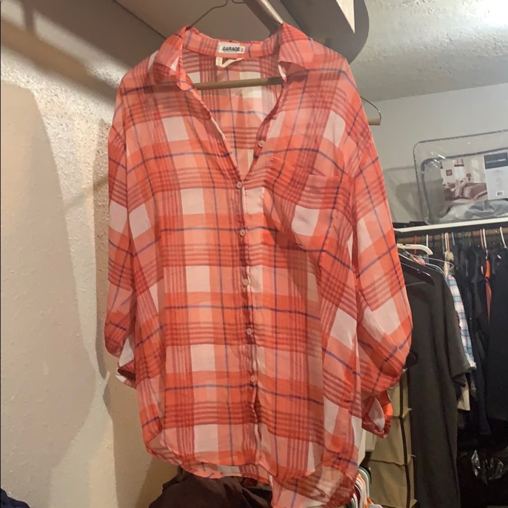 Garage sheer button up.